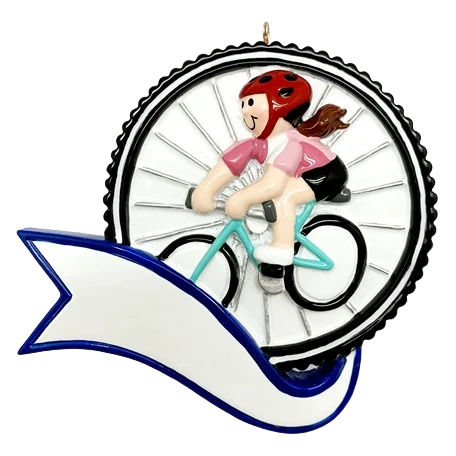 Sustainable Rudolph Me Personalized Cycling Girl Ornament Trusted