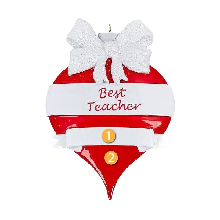 Healthy Rudolph Me Personalized Teacher Ornament Original Design