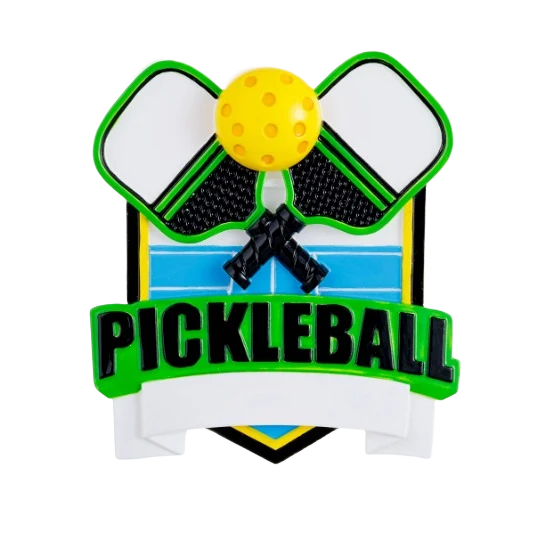 Minimalist PolarX Personalized Pickleball Shield Ornament Premium Material
