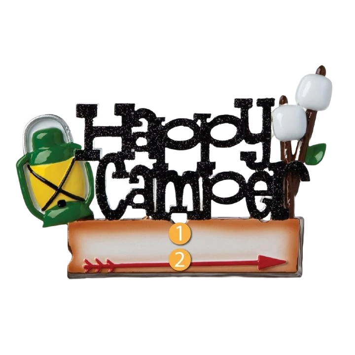 Minimalist PolarX Personalized Happy Camper Ornament Exceptional