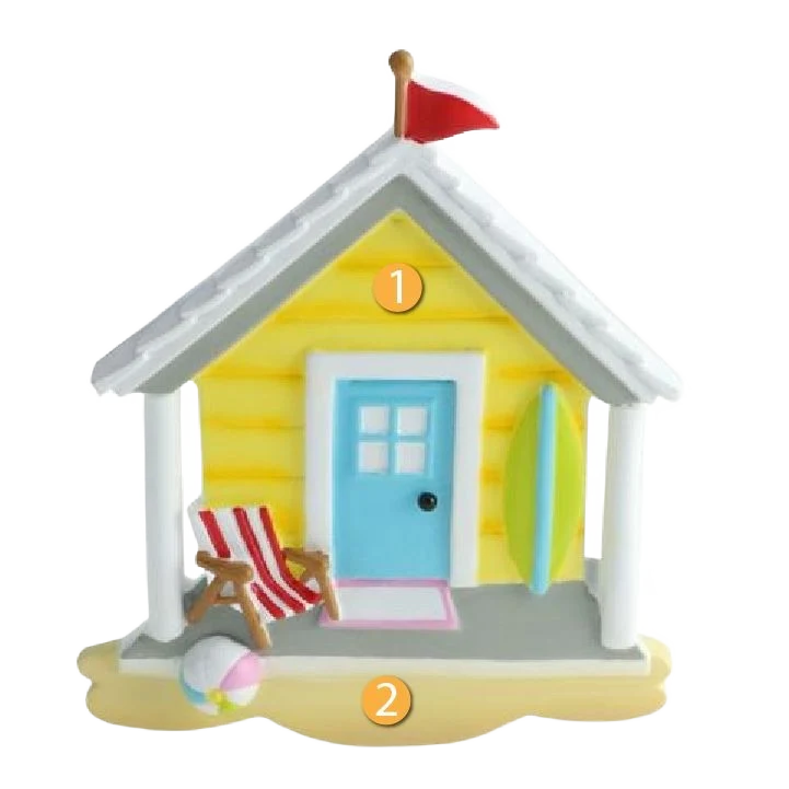 Refined PolarX Personalized Beach House Ornament Authentic