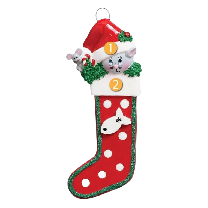 Verified Rudolph Me Personalized Kitty Stocking Ornament World-Class