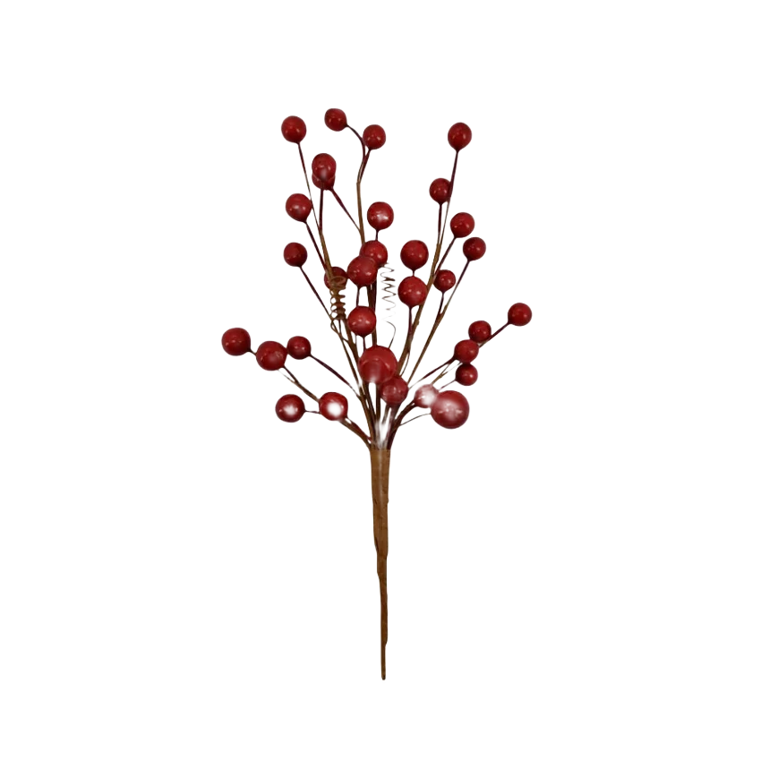 Contemporary Treemont Floral Red Berry Spray 9 in. Unique