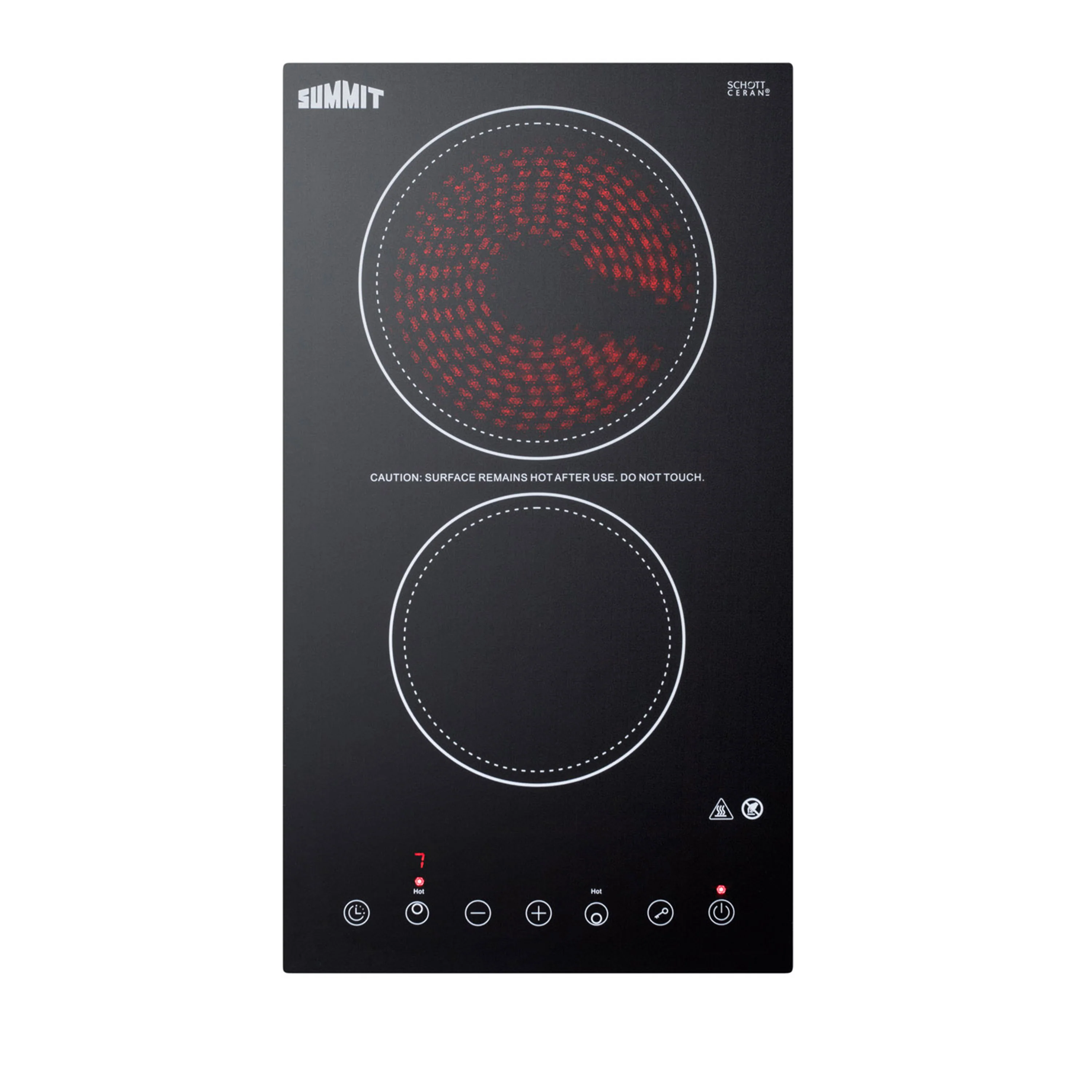 Optimized 12 Wide 230V 2-Burner Radiant Cooktop Effective