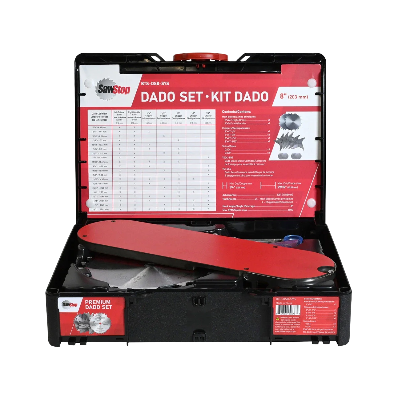 Sophisticated SawStop Premium Dado Set Systainer Natural