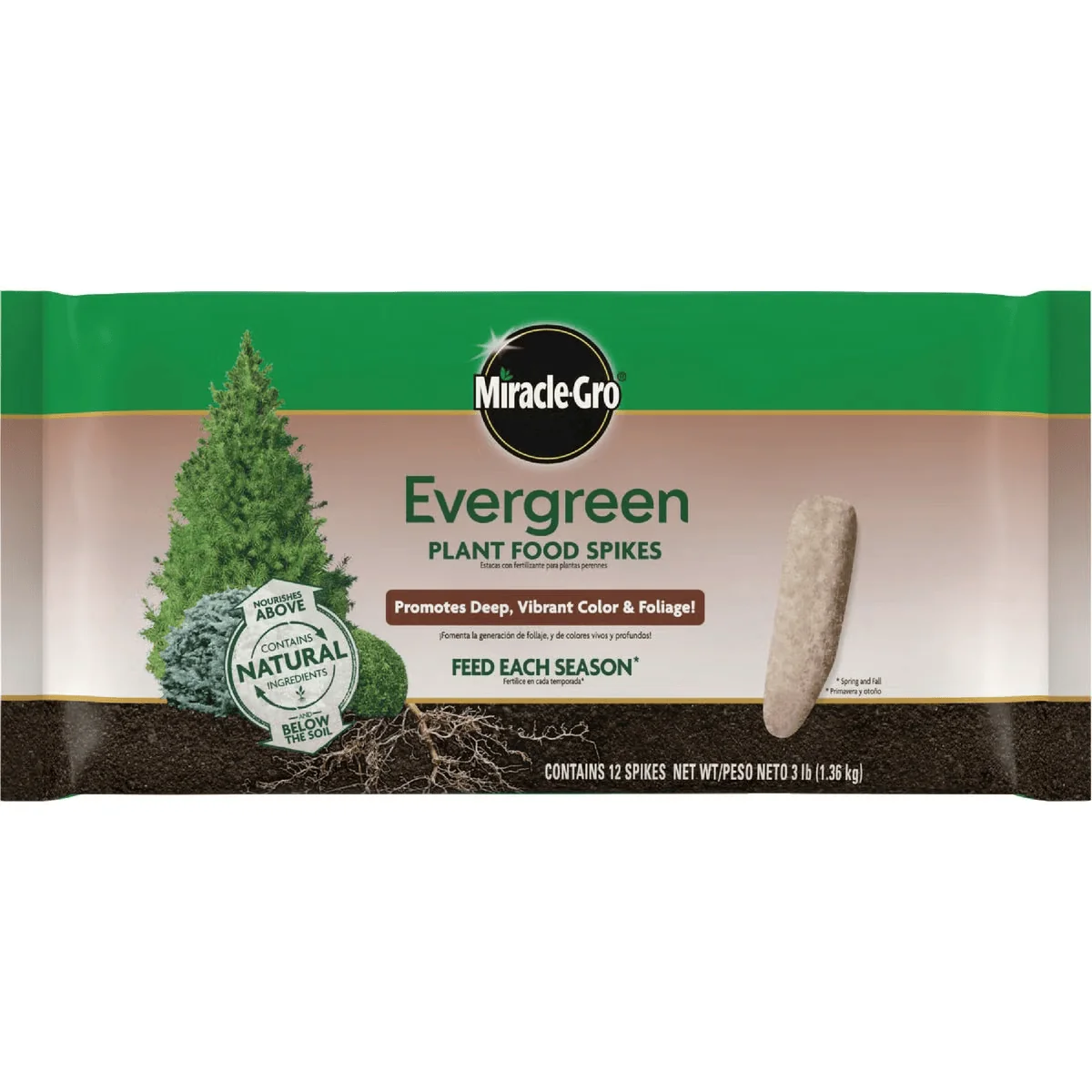 Environmentally Friendly -Gro Evergreen Plant Food Spikes 12-Pack Detailed