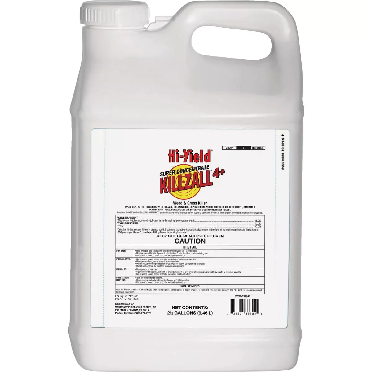 Convenient Hi-Yield Killzall 4 2-1 2 Gal. Super Concentrate Weed Grass Killer Crafted