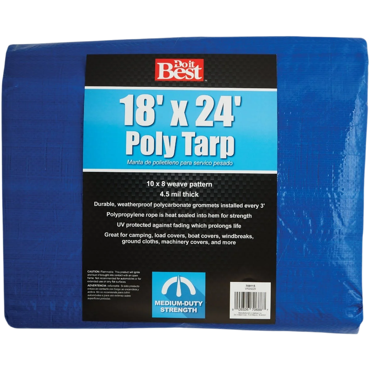Detailed Do it Blue Medium Duty Poly Tarp 18 Ft. x 24 Ft. Versatile