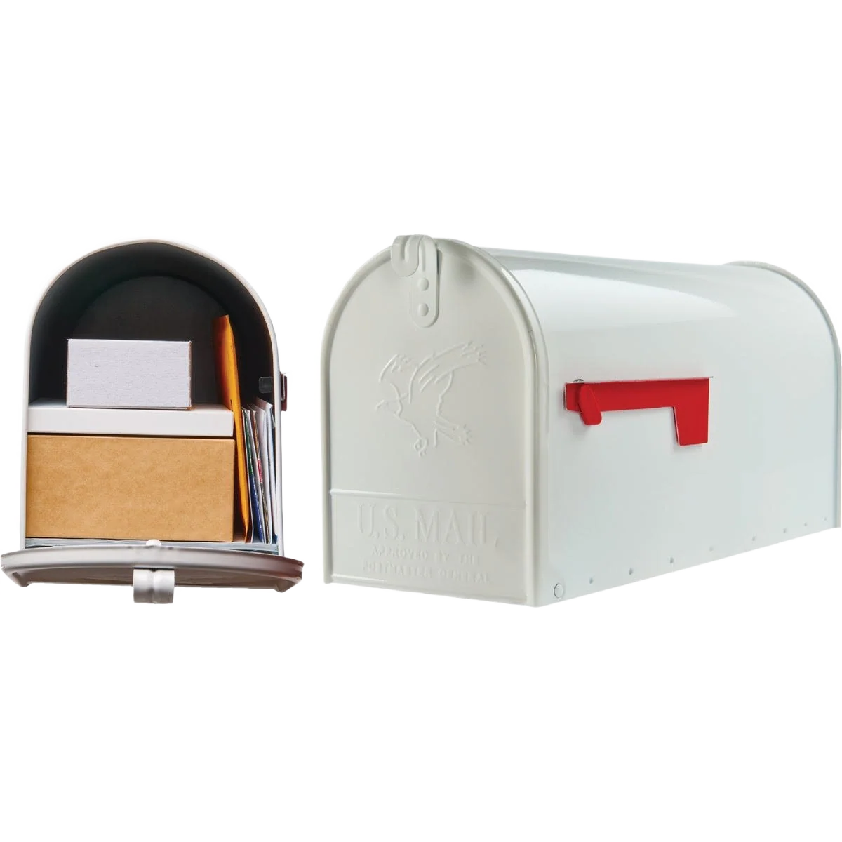 Verified Gibraltar Elite T2 White Rural Post Mount Mailbox Safe
