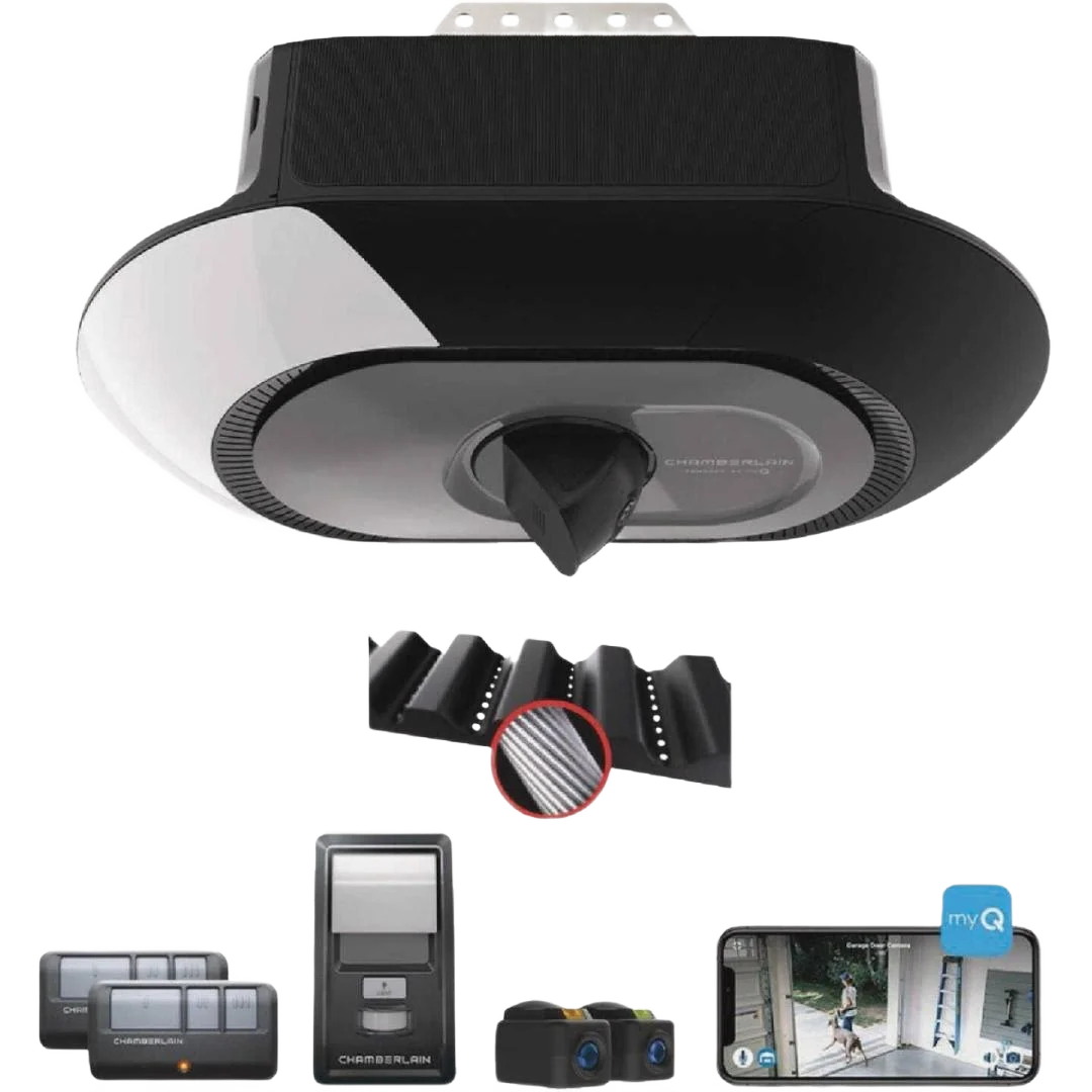 Optimized Chamberlain Secure View™ Camera Ultra-Quiet Wi-Fi Garage Door Opener Pure
