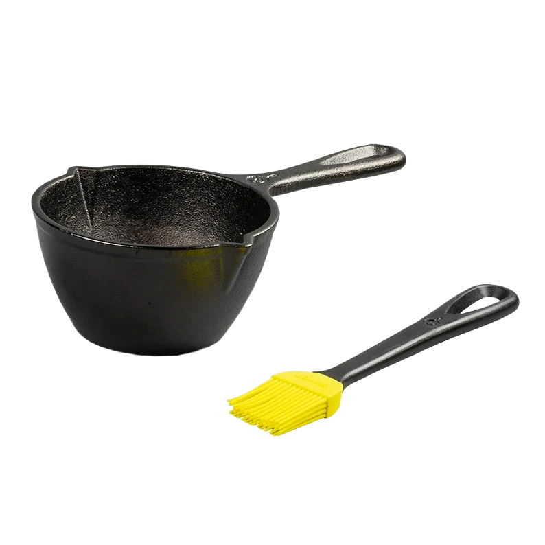 Fast Lodge Cast Iron Melting Pot Silicone Brush Minimalist