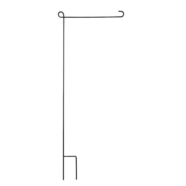 Sophisticated Evergreen Metal Garden Flag Stand 44 in. Breathable