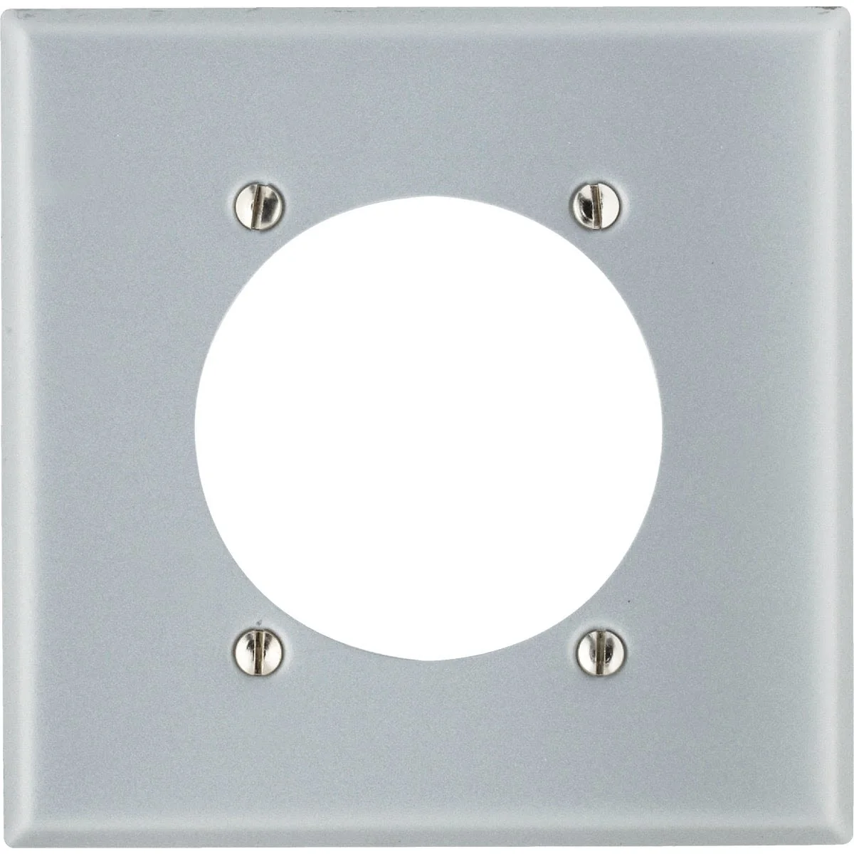Easy-to-Use Leviton 2-Gang Steel Range Dryer Wall Plate Detailed