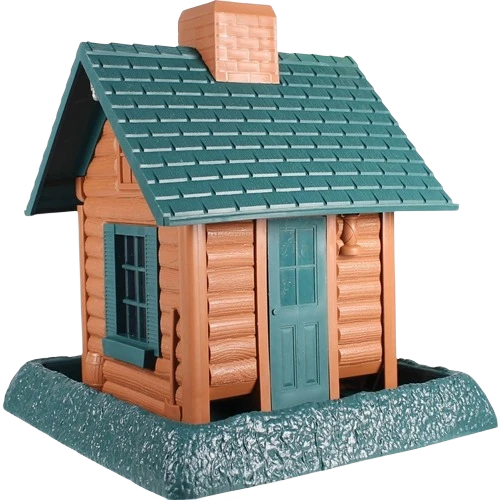 Exclusive North States Log Cabin Bird Feeder 5 lb. Capacity Minimalist