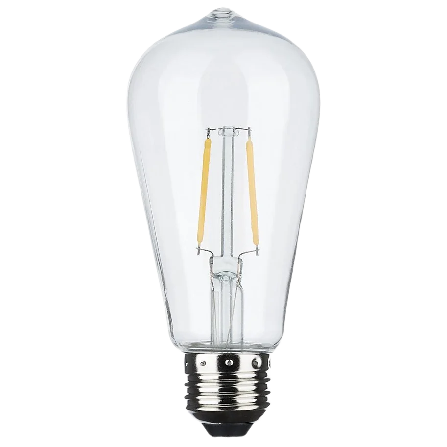 Organic Satco LED String Light ST19 Clear Lamp 2-Pack Optimized