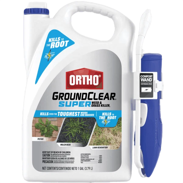 Lightweight Ortho GroundClear Super Weed Grass Killer Spray with Comfort Wand 1 gal. Authentic