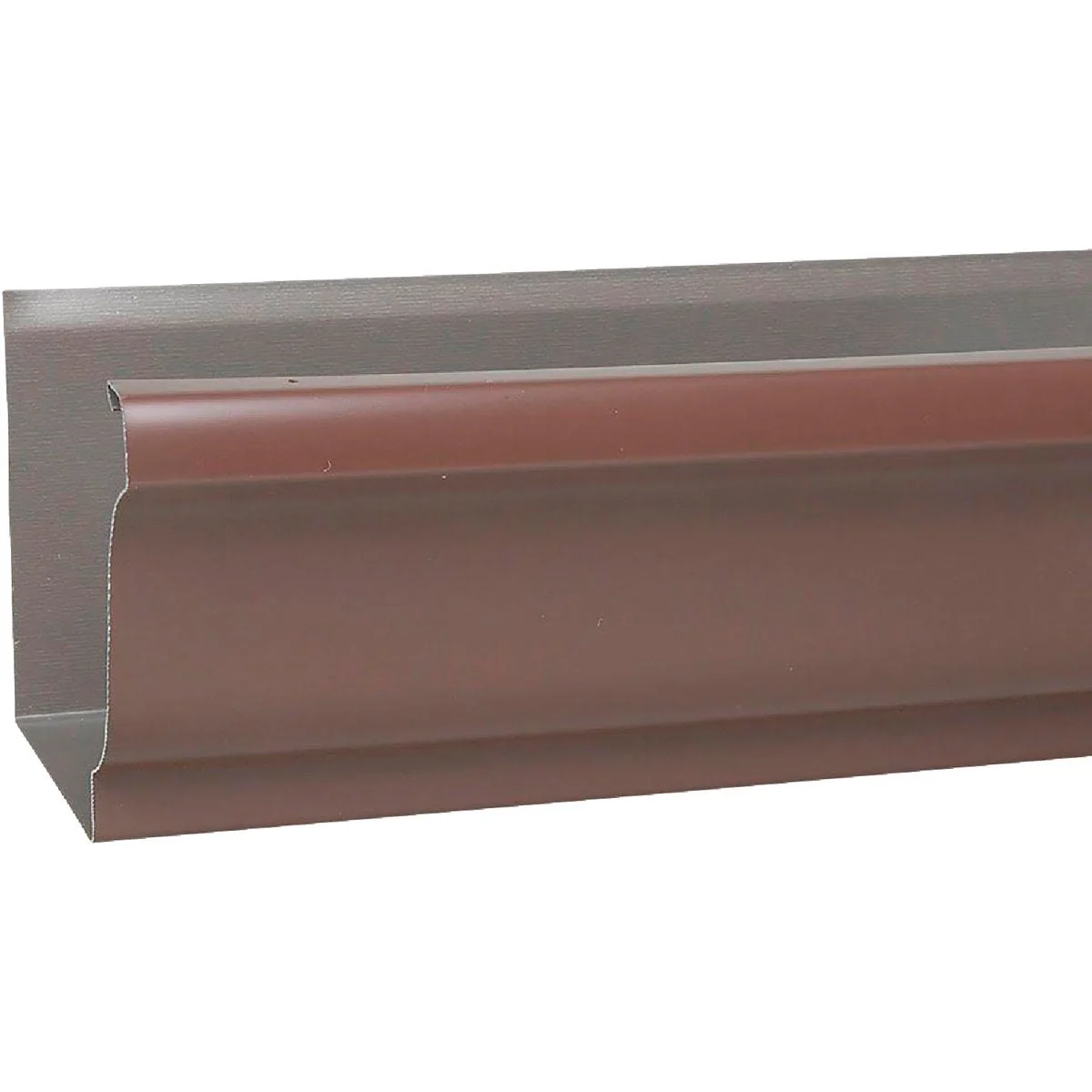 Detailed Spectra Metals 5 in. x 10 ft. K-Style High Tensile Aluminum Gutter Brown High-Performance