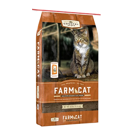 Practical Country Acres Farm Cat All Life Stages Dry Cat Food 40 lb. Relaxed