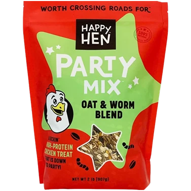 Traditional Happy Hen Oat Worm Party Mix Chicken Treat Modern