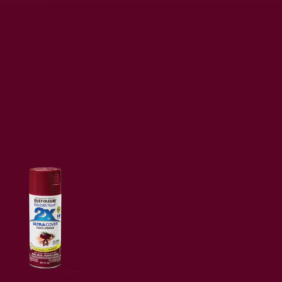 Dependable Rust-Oleum Painters' Touch 2X Cranberry Gloss Spray Paint Primer 12 oz. Exclusive