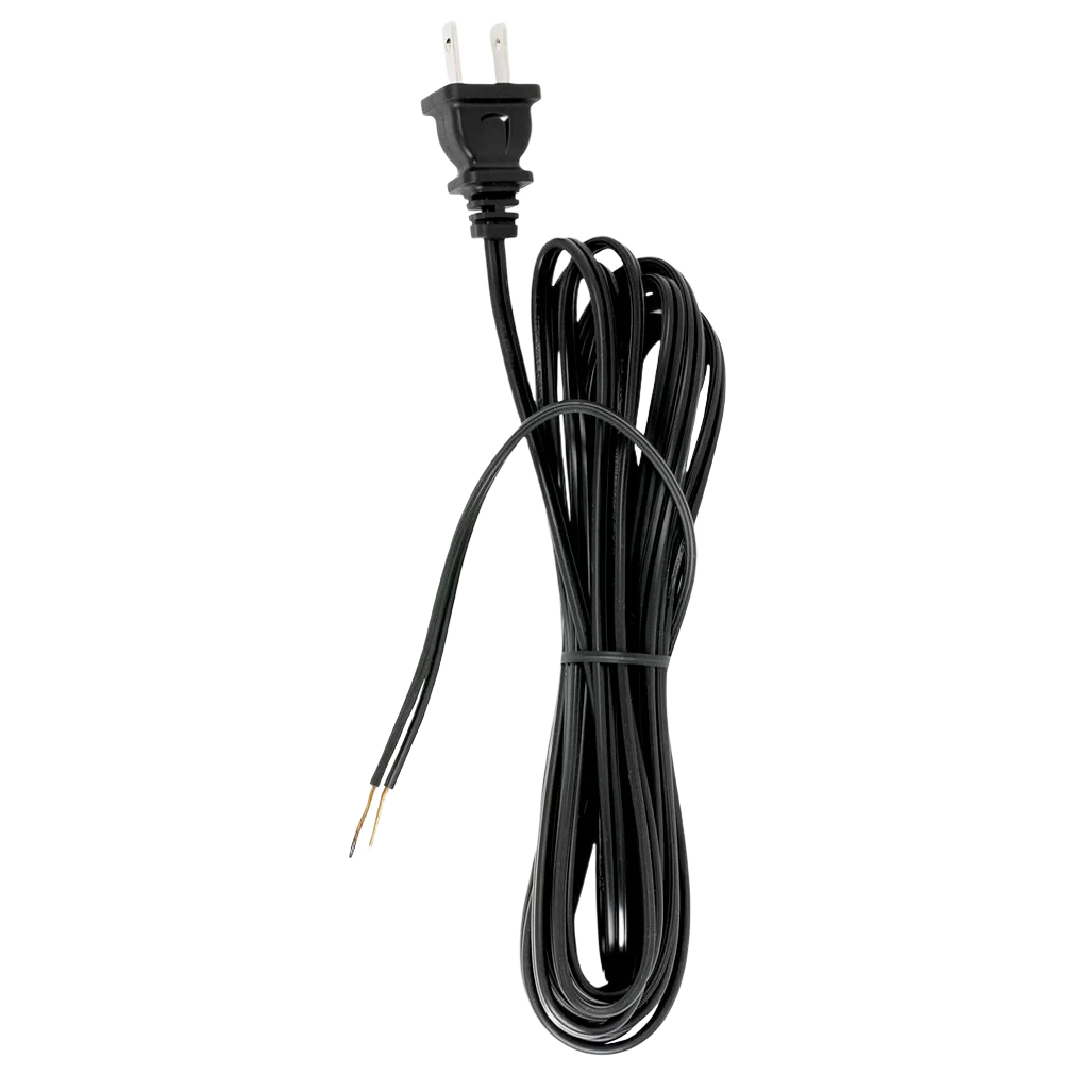 Next-Generation Satco Black Cord Set 15 ft. Fine