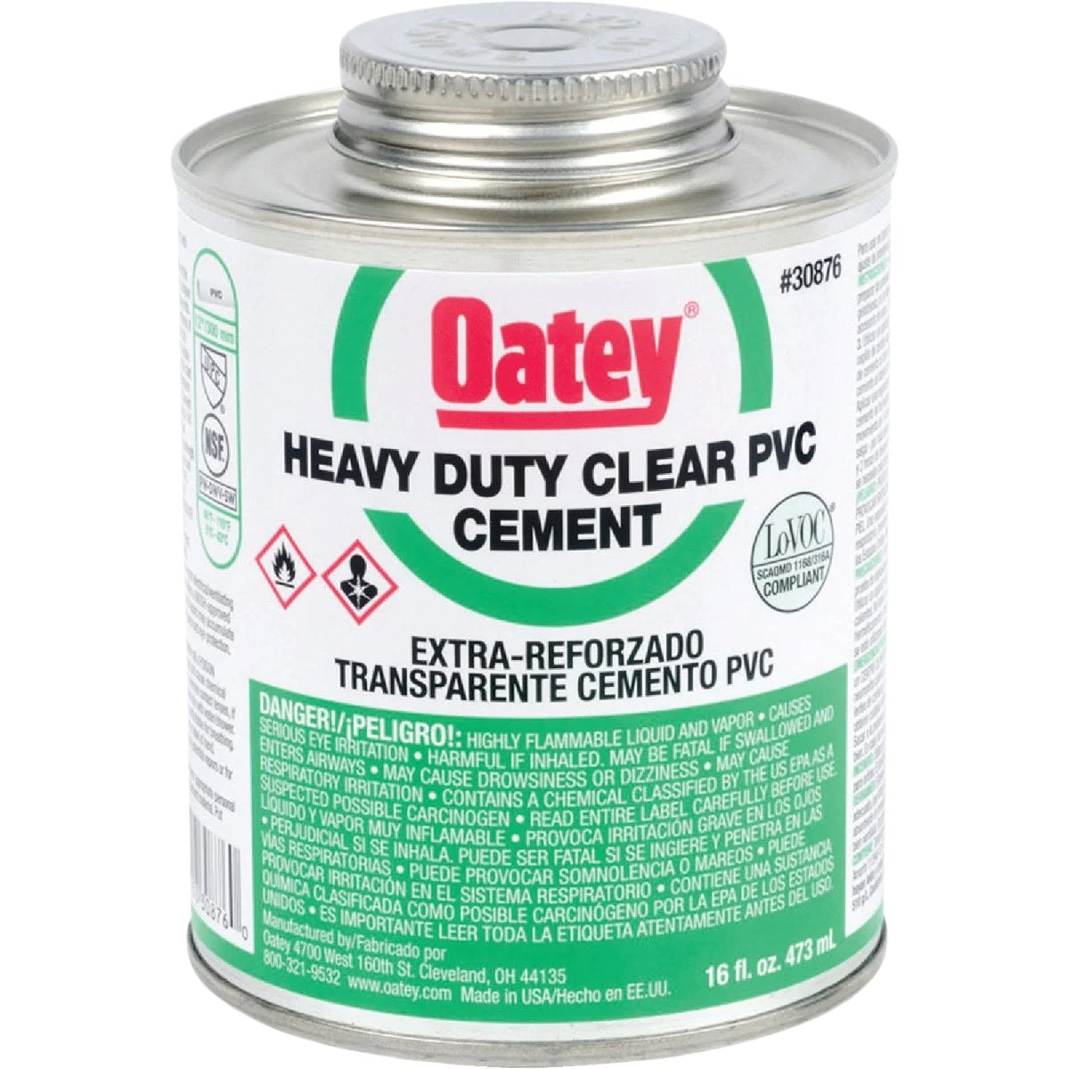 Verified Oatey 16 Oz. Heavy-Duty Clear PVC Cement Smart