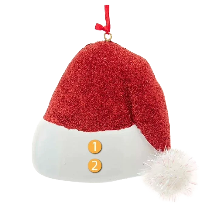 Fast Kurt S. Adler Personalized Santa Hat Ornament Convenient
