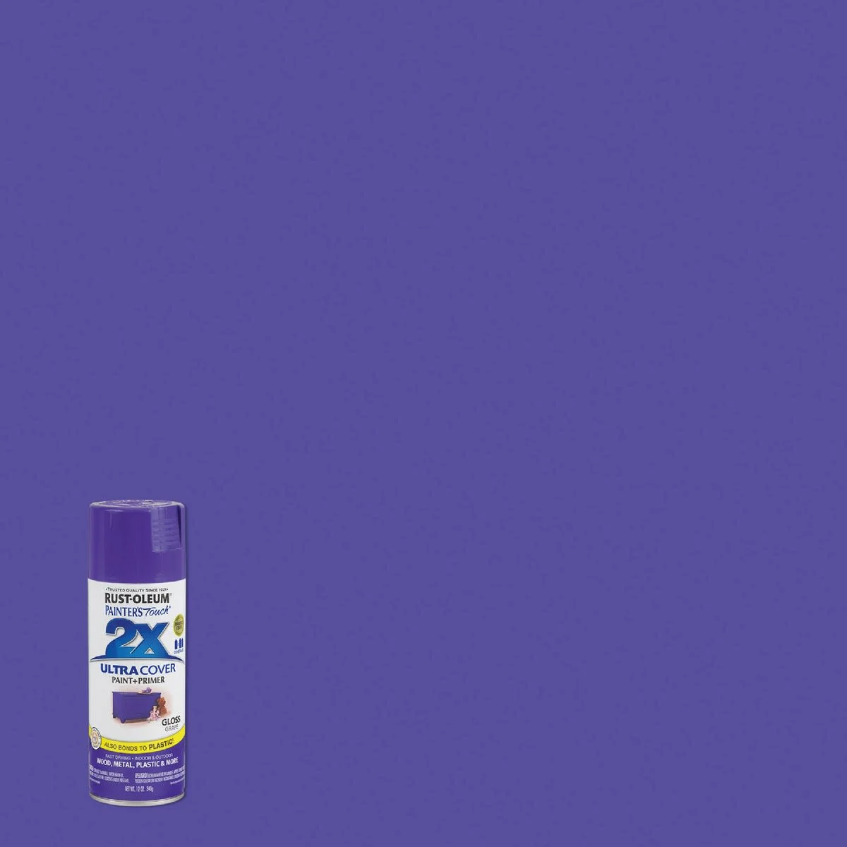 Advanced Rust-Oleum Painters' Touch 2X Grape Gloss Spray Paint Primer 12 oz. Traditional