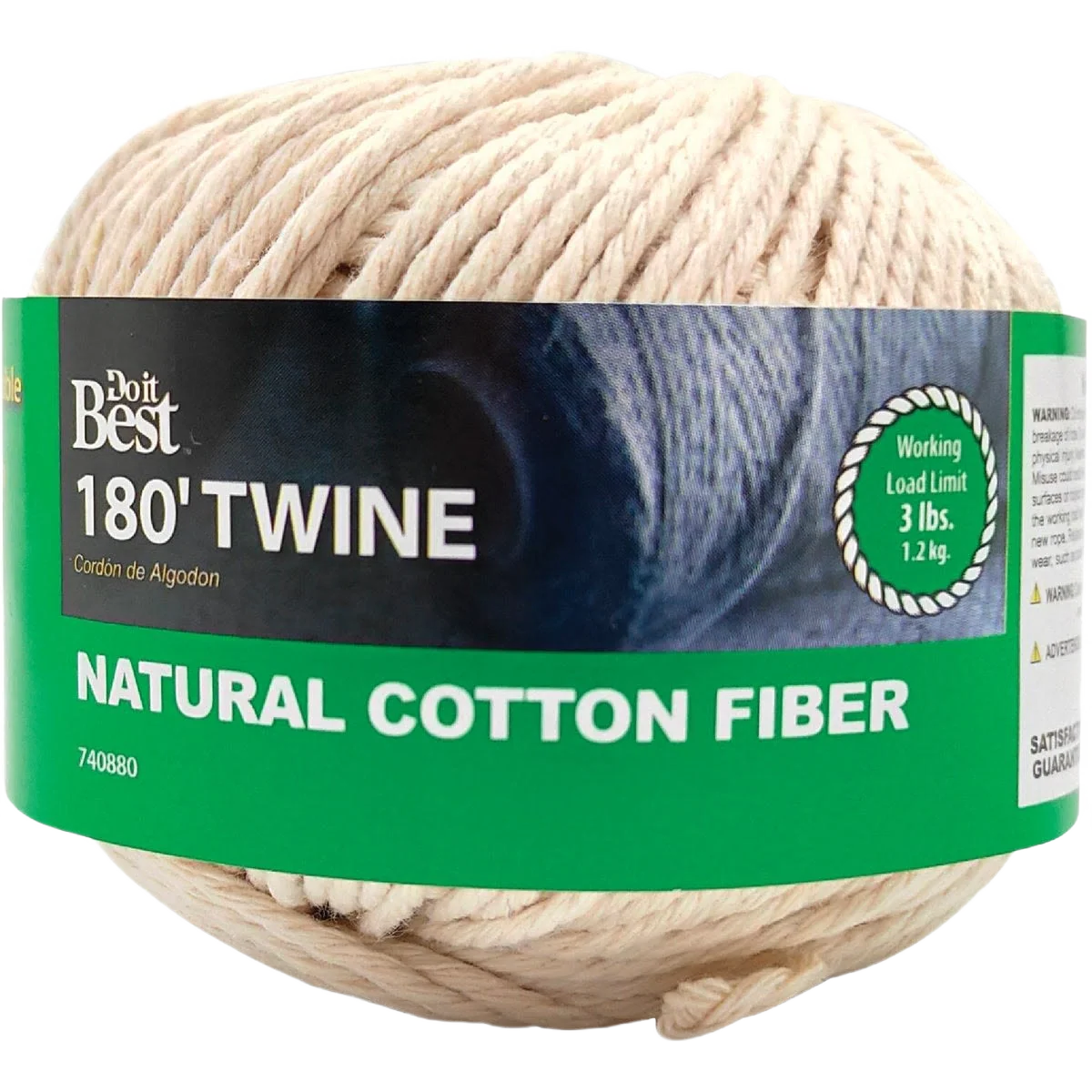 Enhanced Do it 211 Natural Cotton Twine 180 ft. Certified
