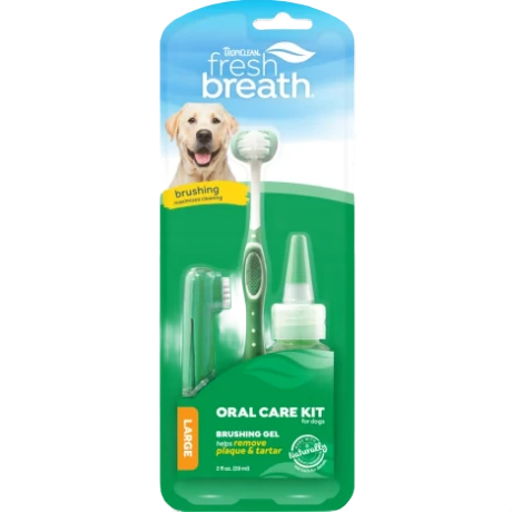 Fine Crafted TropiClean Fresh Breath Oral Care Kit for Dogs Stylish
