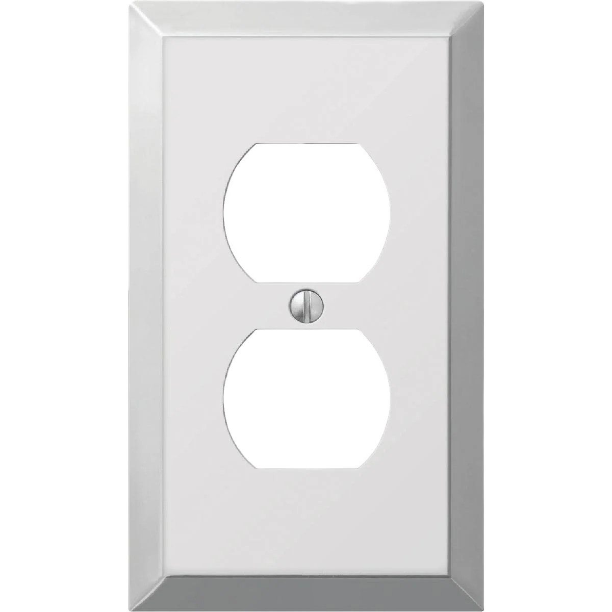 Effective Amerelle Stamped Steel 1-Gang Outlet Wall Plate Polished Chrome Durable