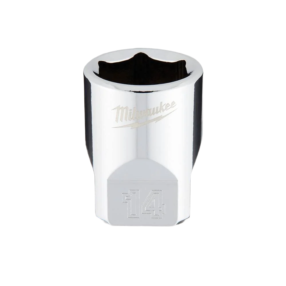 Soft Milwaukee 1 4 Drive 14-mm SAE Socket w FOUR FLAT™ Sides Comfortable