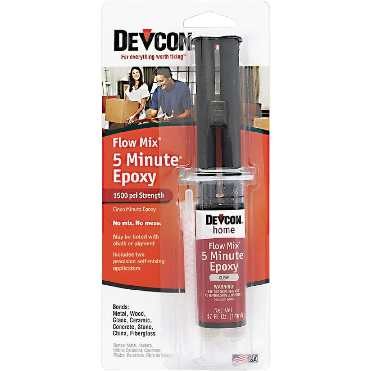 High-Quality Devcon Flow-Mix 5 Minute Epoxy 0.5 oz. Responsible