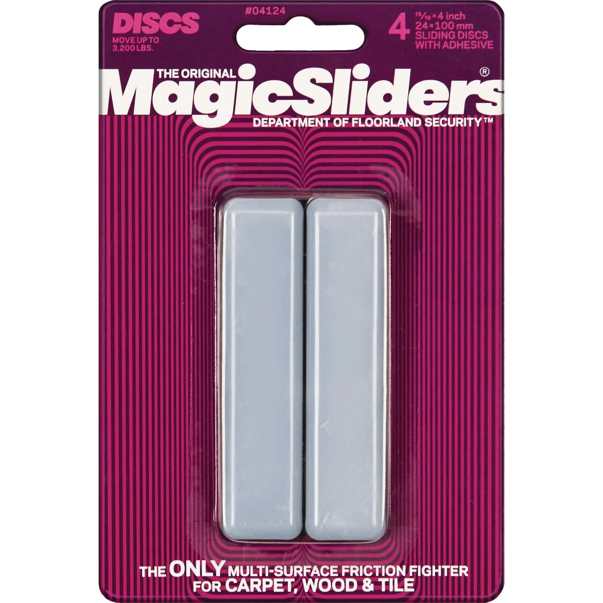 Outstanding Sliders 1 In. x 4 In. Self Adhesive Rectangle Furniture Glide 4-Pack Responsible