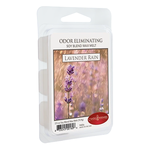 Elegant Candle Warmers Lavender Rain Odor Eliminating Melts 2.5 oz. Traditional