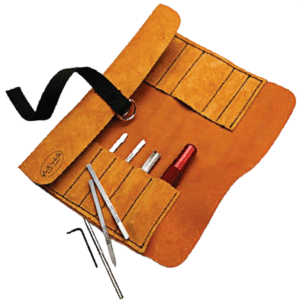 Recyclable Sorby Modular Micro Tool Turning Set with Leather Tool Roll Elite