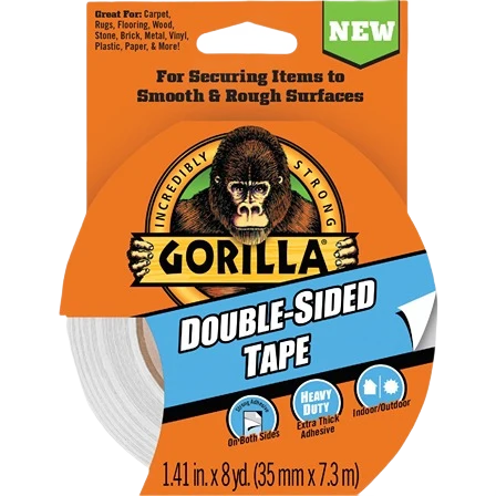 Refined Gorilla Gray Double-Sided Duct Tape 1.41 x 8 yd. Certified