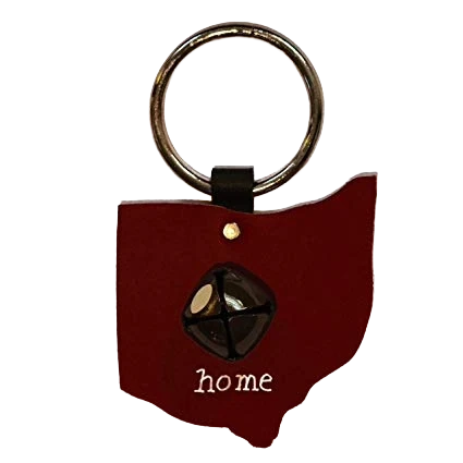 Comfortable Bellmeister Ohio State Silhouette Leather Door Hanger With Buckeye Bell Organic