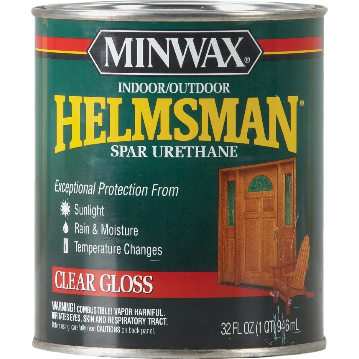 Long-Lasting Minwax Helmsman Clear Gloss Spar Urethane 1 Quart Solid