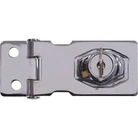 Certified Hillman 2-1 2 in. Keyed Safety Hasp Chrome Finish Artisan