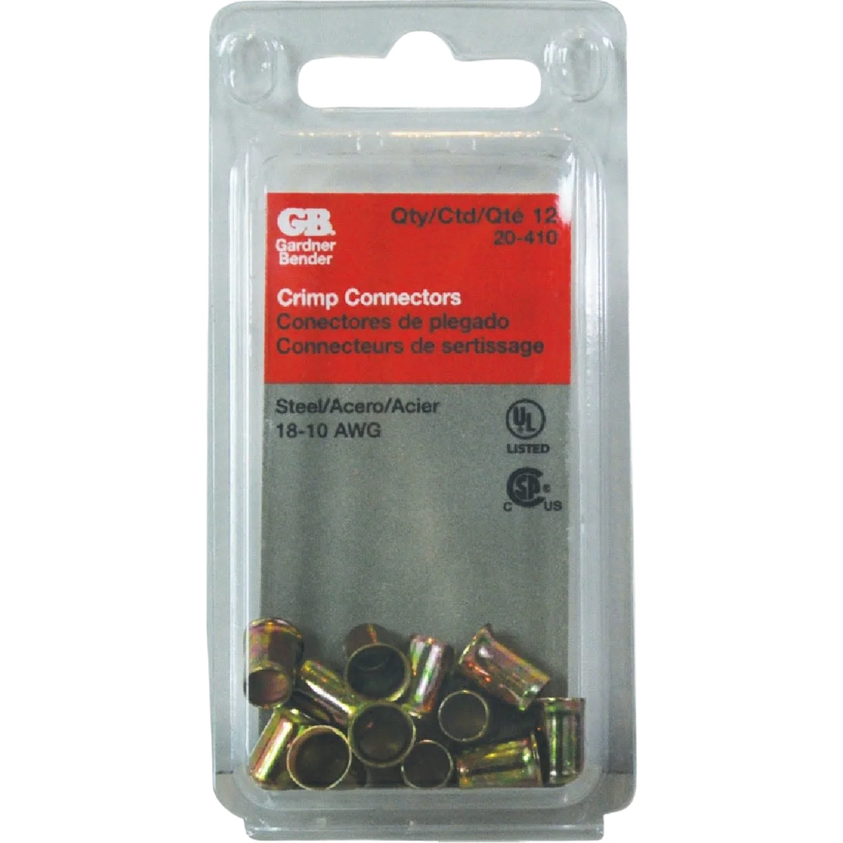 Relaxed Gardner Bender 18 to 10 AWG Copper-to-Copper Crimp Connector 12-Pack Reusable