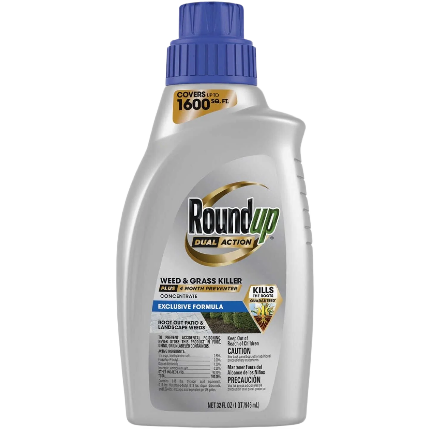 Functional Roundup Dual Action Weed Grass Killer Concentrate 32 oz. Refined