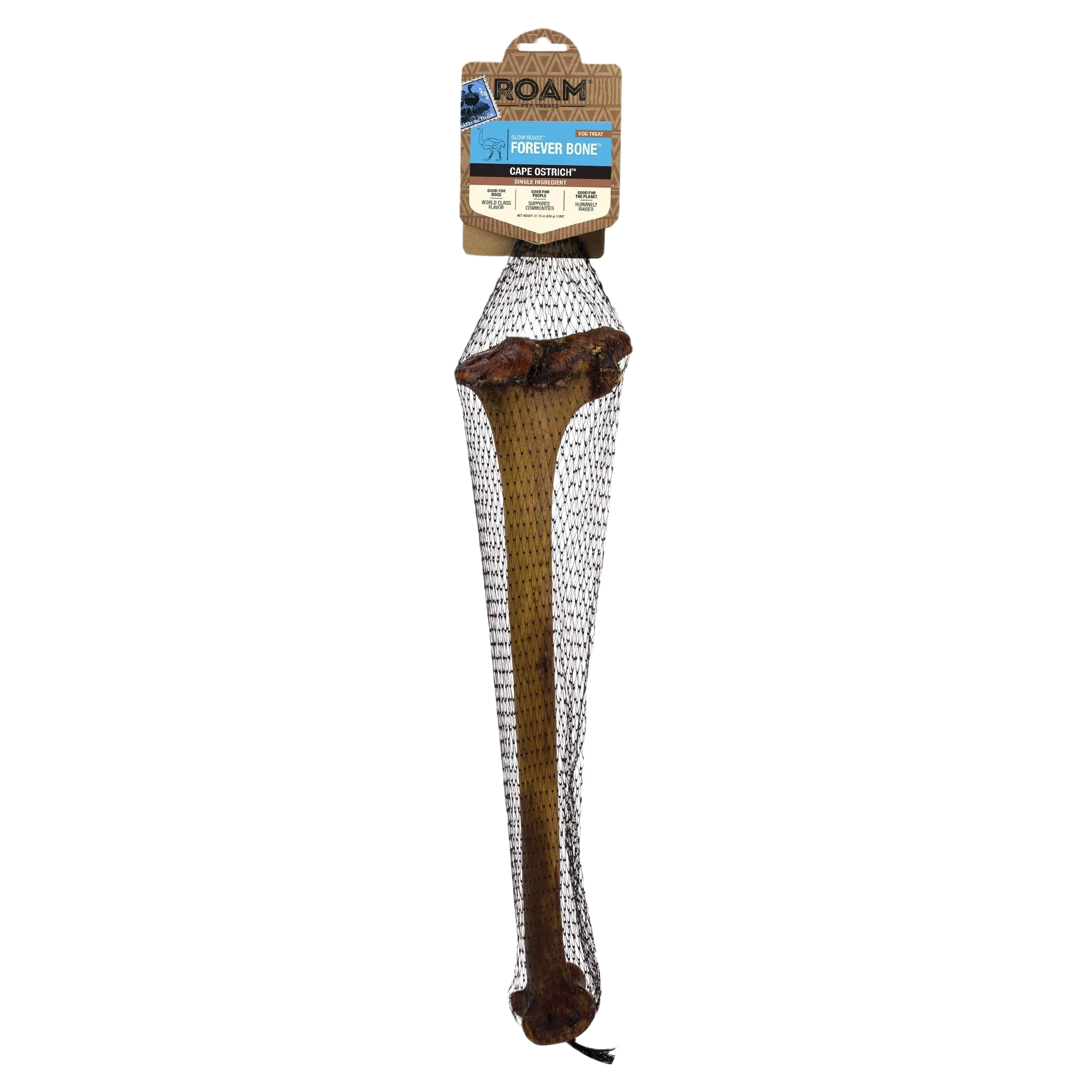Natural Roam Cape Ostrich Slow Roast Ostrich Dog Bone 24.7 oz. High-Grade