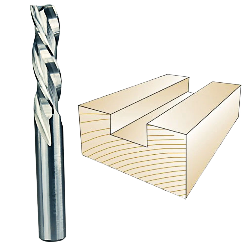 Convenient Whiteside Three Flute Spiral Downcut Bit 3 8 in. SH x 3 8 in. CD x 1-1 4 in. CL Minimalist