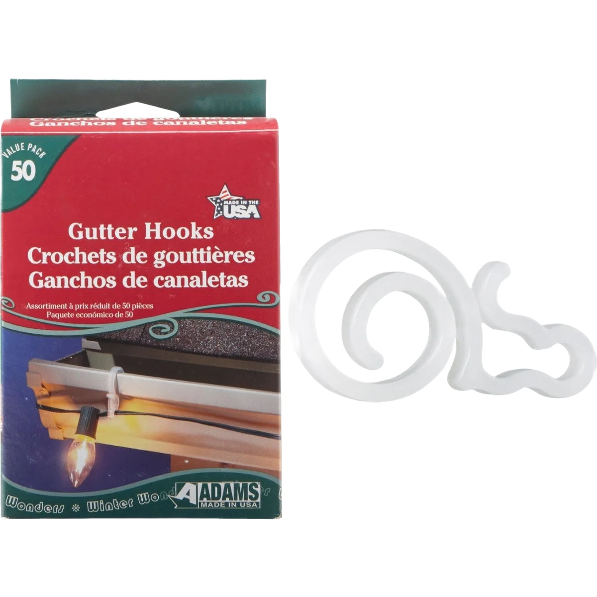 Responsible Adams Gutter Light Clips Premium