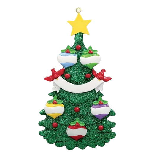 Trusted Rudolph Me Green Glitter Tree Family of 5 Personalized Ornament Official
