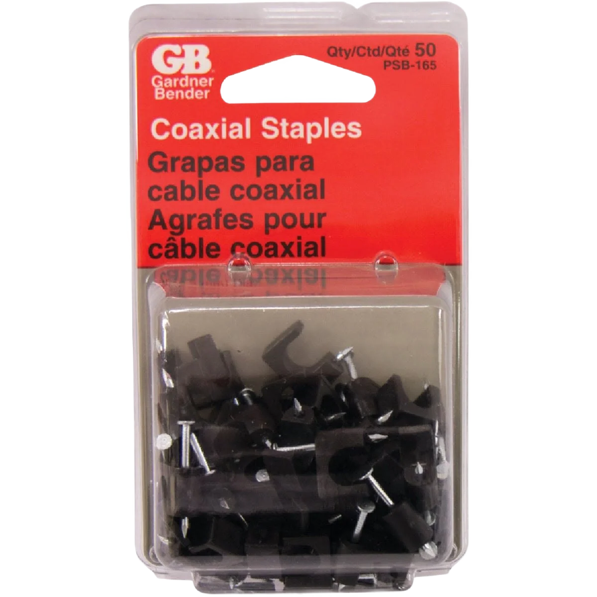 Fast Gardner Bender 1 4 In. Black Coaxial Staple 50-Count Premium Material