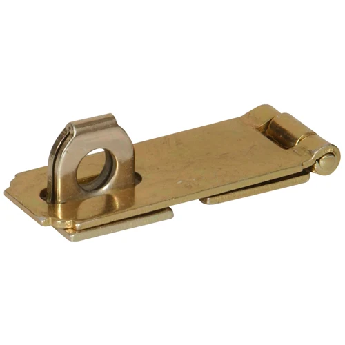 Expertly Made Hillman 3-1 2 in. Fixed Staple Safety Hasps Zinc Yellow Dichromate Finish Premium Material