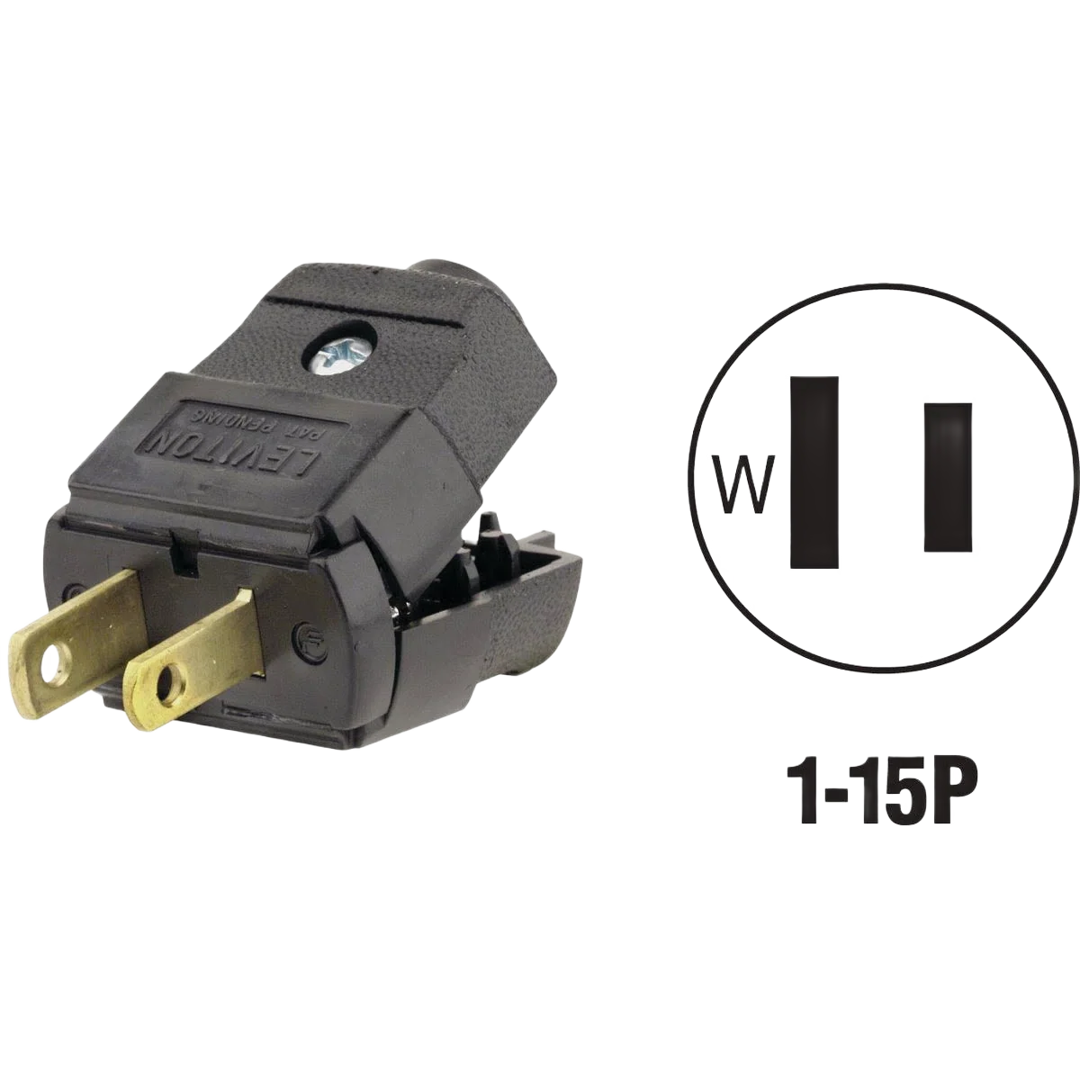Reliable Leviton 15 Amp Black Hinged Cord Plug First-Class