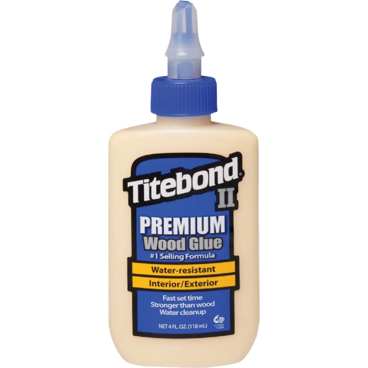 High-Quality Titebond II Premium Wood Glue. 4 oz. Relaxed